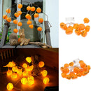 2x Pumpkin 20 LED String Lights Halloween Fancy Party Decor Lamp 9.84ft