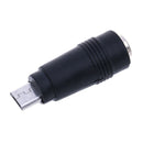 2Pcs DC 5.5*2.1mm female jack plug to micro USB 5pin male power converter