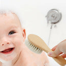 Soft Natural Cutie Comb Portable Baby Brush Set Newborn Wood Handle Faux Wool
