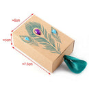 Peacock feather candy drawer box design wedding supplies artificial rhinest G5X3