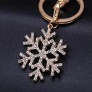 Rhinestone Snow Keyring Charm Pendant Purse Bag Key Ring Chain Keychain U4K4