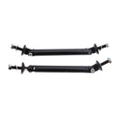 2pcs Front Adjustable Wind Splitter Bumper Lip Protector Rod Support Black