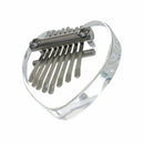 Musical Instrument Acrylic Thumb Piano Transparent Heart 8 Keys Kalimba