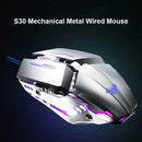 S30 Gaming Mouse Wired w/4 Color LED Backlight Mechanical Computer Mice for PC