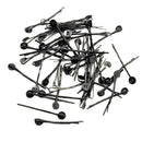 50x Black Hair Clips Cabochons Settings Hair Pin DIY Jewelry Making Findings