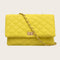 Fashion Women Shoulder Messenger Handbag Chain Leather Evening Bag (Yellow) A