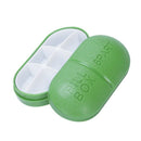Compact Long Medical Pill Box Organizer Six Compartments in Random Color