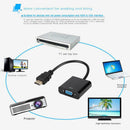 1080P HDMI to VGA Adapter Digital to Analog Converter Cable for PC (Black) A