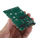 2 in 1 Mini PCI-E 2 Lane M.2 And mSATA SSD To SATA III 7+15 Pin Adapter  F3L4