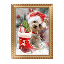 Dog Christmas Xmas 5D Diamond Embroidery Painting Rhinestone Cross Stitch