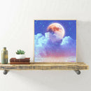 Full Drill Round Diamond Painting Moon Cross Stitch Embroidery Kit (CQ035)