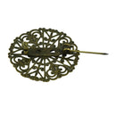 10x Filigree Flower Blank Brooch Settings Lapel Pin Safety Pins Base Bronze