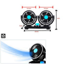 12V 5W Portable Air Conditioner For Car Dual Head Plug In Vehicle Fan Dash