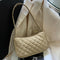 Women Lattice Pattern Shoulder Underarm Bag PU Casual Handbag Totes (Khaki)