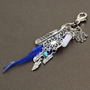 Natural Opal Stone Dreamcatcher Keyring Fashion Jewelry Feather Keychain A