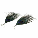 5 pairs real multicolor feather of Peacock of the Pendants earrings W1Y7