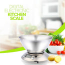 1X(Stainless Steel Kitchen Scale 5kg/1g Electronic Scale Kitchen Food Balan
