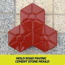 Garden Paving Mold Hexagon Concrete Paving Brick DIY Walkways Path Maker