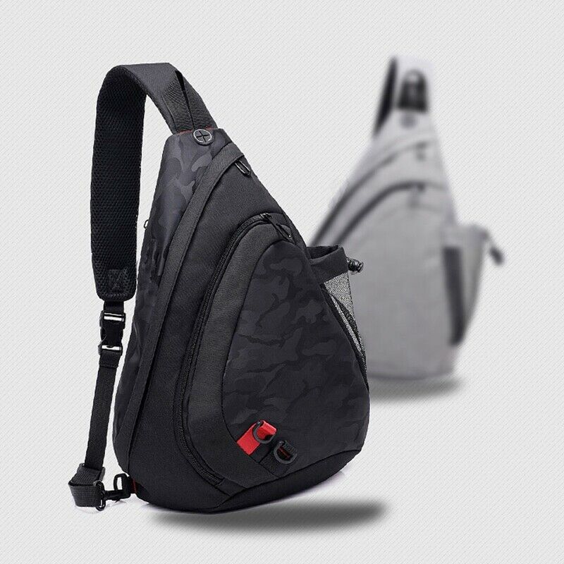 Men Waterproof Black Camouflage Small Chest Bag Boy Rucksack Male One Shoul L6T7