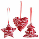 Set of 3pcs Suspension Decoration Suspended for Christmas tree - Red A2N7