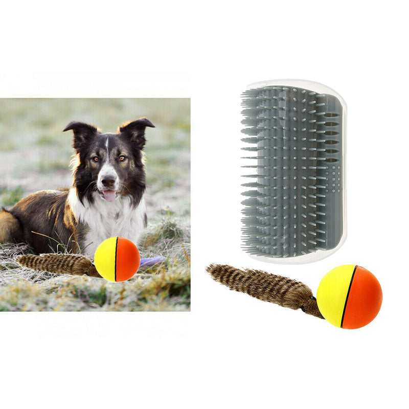 Cat Brush Tool Pet Kitty Comb Brush Massage Device Self Groomer Hair Removal