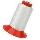 2 Rolls 500 Meters Black and White Round Nylon Sewing Thread for Leather Sewing