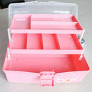 Three-Tier Medicine Box For First Aid Kit Plastic Folding Medical Chest Org