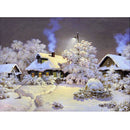 DIY 5D Diamond Embroider Snow hut House Round Diamond Painting Cross Stitch