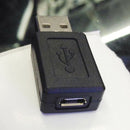 5X(USB A Male to Mini USB Female Adapter (Black) W9K1)