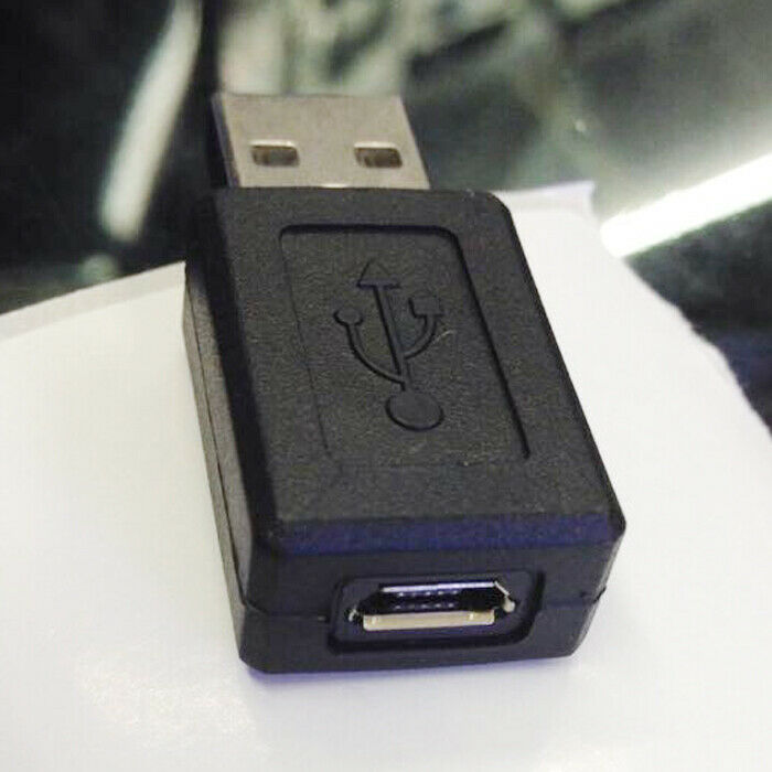 5X(USB A Male to Mini USB Female Adapter (Black) W9K1)