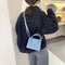 Fashion Women Crossbody Handbag Female PU Totes Daily Shoulder Bags (Blue)