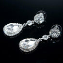 Water Drop Crystal Earrings Women Fashion Rhinestone Pendant Elegant Ear Dangles