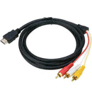 1080p HDMI Male S-video to 3 RCA AV Audio Cable Cord DVD For TV HDTV Adapte S2B3