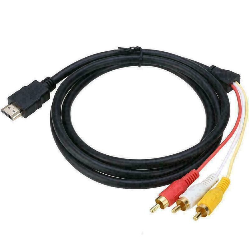 1080p HDMI Male S-video to 3 RCA AV Audio Cable Cord DVD For TV HDTV Adapte S2B3