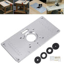 Router Table Plate 700C Aluminum Router Table Insert Plate + 4 Rings Screws