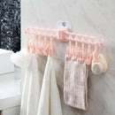 Portable Multifunction Bathrooms Hanger Rack Clothespin Hanging Drying Rack