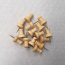 80pcs H-Shape Wood Decorative Push Pins, Wood Head and Steel Needle Point T V2T9