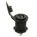 Boat Car Waterproof 12V Dual USB Power Charger Adapter Switch Socket Outlet Plug