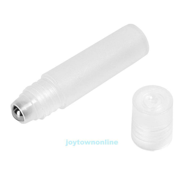 10pcs 5ml Plastic Empty Roll On Bottles Roller Ball Essential Oil Perfume w/ Cap