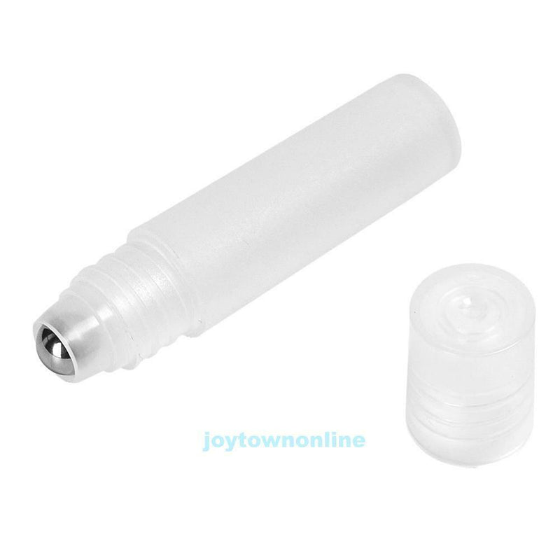 10pcs 5ml Plastic Empty Roll On Bottles Roller Ball Essential Oil Perfume w/ Cap