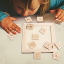 15 Sliding Tiles Math IQ Game Toys Wooden Brain Game for Adults Children