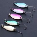 5pcs 2.5g/5cm Colorful Metal Hard Spoon Sequin Fishing Lures Copper Baits