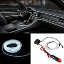 12V Wire White Cold Light Line Neon Lamp Car Atmosphere Light Decor Accessories