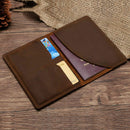 Hot Classic Leather Passport Holder Wallet Case Cover Ticket Travel Brown B W0S6