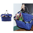 Folding Collapsible Reusable Portable Market Shopping Tote Picnic Basket Stock