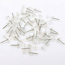 120 x Clear Push Pins Transparent Plastic Y1B4