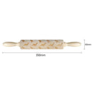 Dinosaur Embossing Wood Rolling Pin DIY Baking Cookie Cake Engraved Stencil