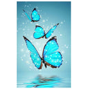 Blue Butterfly 5D Diamond DIY Painting Kit Cross Stitch Home Decor Craft