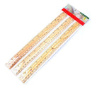 Three packs of wood ruler 30cm pine ruler wooden flat ruler wooden ruler supply