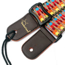 Nylon Guitar Strap with Leather Ends for Guitar Ukulele Mandolin Banjo